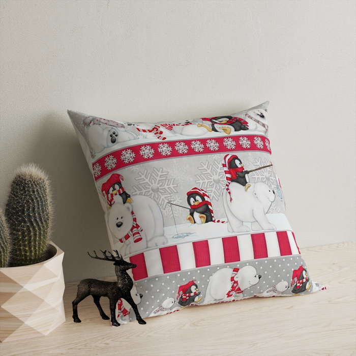 Aberto Design Cojín Multicolor 43 x 43 cm con Relleno de Silicona